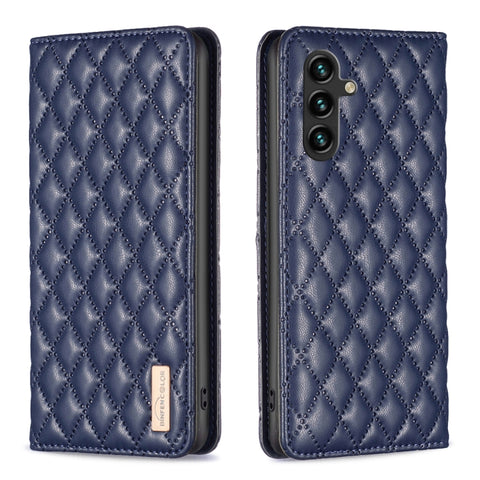Diamond Lattice Magnetic Leather Flip Phone Case, For Samsung Galaxy S24 Ultra 5G, For Samsung Galaxy A35, For Samsung Galaxy A25 5G, For Samsung Galaxy A55, For Samsung Galaxy A15, For Samsung Galaxy S23 FE 5G, For Samsung Galaxy A05                  ...
