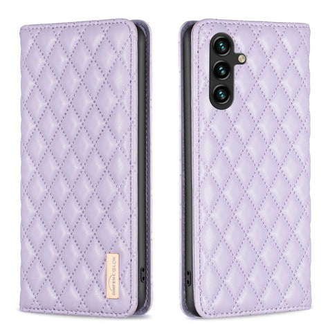 Diamond Lattice Magnetic Leather Flip Phone Case, For Samsung Galaxy S24 Ultra 5G, For Samsung Galaxy A35, For Samsung Galaxy A25 5G, For Samsung Galaxy A55, For Samsung Galaxy A15, For Samsung Galaxy S23 FE 5G, For Samsung Galaxy A05                  ...