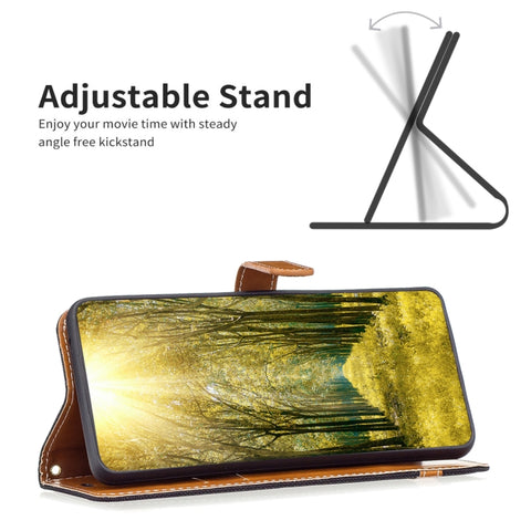 Color Block Denim Texture Leather Phone Case, For Samsung Galaxy S24+ 5G, For Samsung Galaxy S23 FE 5G, For Samsung Galaxy S24 5G