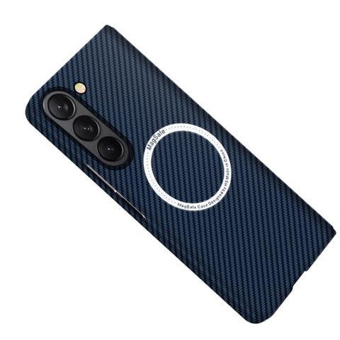 Carbon Fiber Texture MagSafe Magnetic Phone Case, For Samsung Galaxy Z Fold5, For Samsung Galaxy Z Flip5