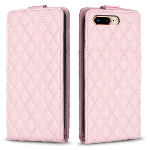 Diamond Lattice Vertical Flip Leather Phone Case, For iPhone 7 Plus / 8 Plus
