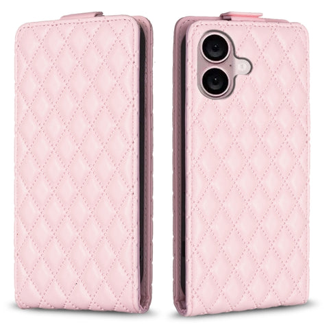 Diamond Lattice Vertical Flip Leather Phone Case, For iPhone 16 Pro Max, For iPhone 16 Pro, For iPhone 16 Plus, For iPhone 16, For iPhone 15 Pro Max, For iPhone 15 Pro, For iPhone 15 Plus, For iPhone 15