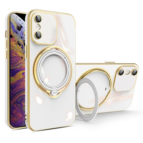 Multifunction Electroplating MagSafe Holder Phone Case, For iPhone 11 Pro, For iPhone XS / X, For iPhone XR, For iPhone XS Max, For iPhone 8 Plus / 7 Plus