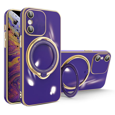 Multifunction Electroplating MagSafe Holder Phone Case, For iPhone 11 Pro, For iPhone XS / X, For iPhone XR, For iPhone XS Max, For iPhone 8 Plus / 7 Plus