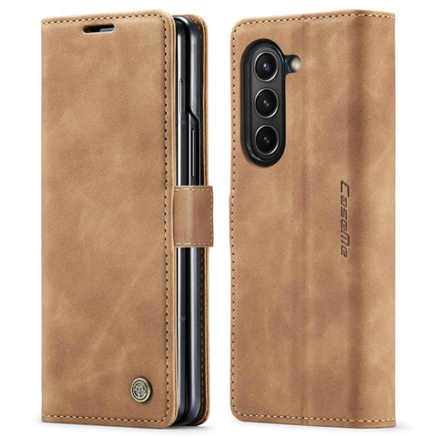 CaseMe-013 Multifunctional Retro Frosted Leather Phone Case, For Samsung Galaxy Z Fold5