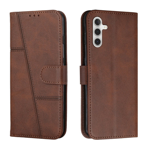 Stitching Calf Texture Buckle Leather Phone Case, For Samsung Galaxy A55, For Samsung Galaxy A35, For Samsung Galaxy A25 5G, For Samsung Galaxy S23 FE 5G