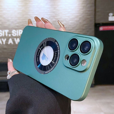 Electroplating Oil Injection Magsafe Magnetic PC Phone Case, For iPhone 13, For iPhone 12, For iPhone 12 Pro Max, For iPhone 12 Pro, For iPhone 11 Pro Max, For iPhone 11