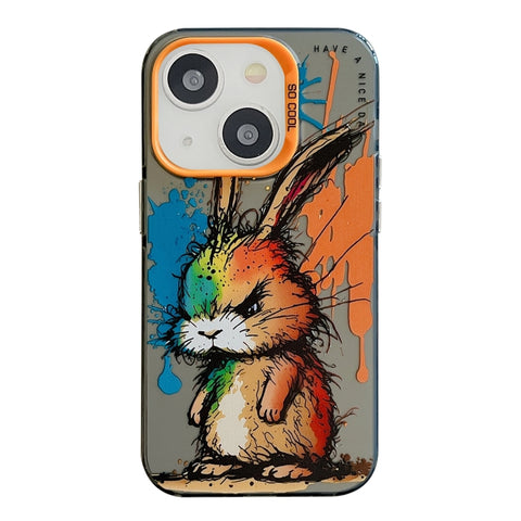 Animal Pattern Oil Painting Series PC + TPU Phone Case, For iPhone 14