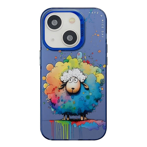 Animal Pattern Oil Painting Series PC + TPU Phone Case, For iPhone 15