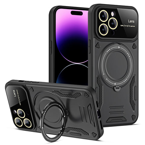 Large Window MagSafe Holder Phone Case, For iPhone 14 Plus, For iPhone 14, For iPhone 14 Pro, For iPhone 14 Pro Max, For iPhone 13 Pro Max, For iPhone 13 Pro, For iPhone 13, For iPhone 12