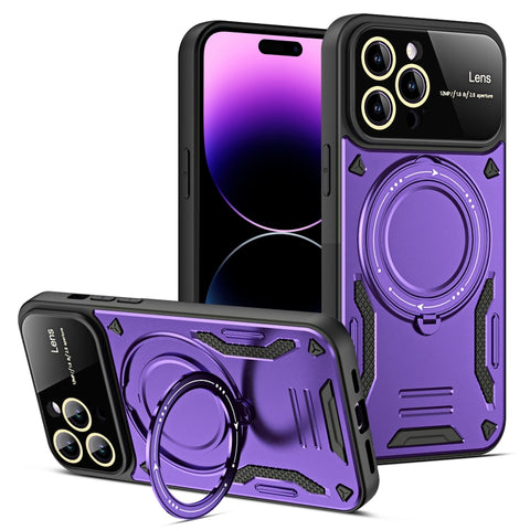 Large Window MagSafe Holder Phone Case, For iPhone 14 Plus, For iPhone 14, For iPhone 14 Pro, For iPhone 14 Pro Max, For iPhone 13 Pro Max, For iPhone 13 Pro, For iPhone 13, For iPhone 12