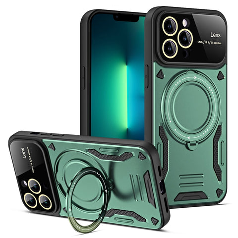 Large Window MagSafe Holder Phone Case, For iPhone 14 Plus, For iPhone 14, For iPhone 14 Pro, For iPhone 14 Pro Max, For iPhone 13 Pro Max, For iPhone 13 Pro, For iPhone 13, For iPhone 12