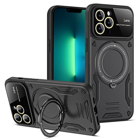 Large Window MagSafe Holder Phone Case, For iPhone 14 Plus, For iPhone 14, For iPhone 14 Pro, For iPhone 14 Pro Max, For iPhone 13 Pro Max, For iPhone 13 Pro, For iPhone 13, For iPhone 12