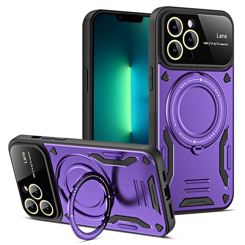 Large Window MagSafe Holder Phone Case, For iPhone 14 Plus, For iPhone 14, For iPhone 14 Pro, For iPhone 14 Pro Max, For iPhone 13 Pro Max, For iPhone 13 Pro, For iPhone 13, For iPhone 12