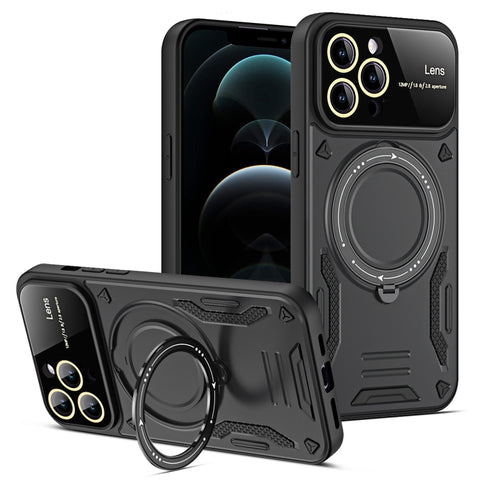 Large Window MagSafe Holder Phone Case, For iPhone 12 Pro Max, For iPhone 12 Pro, For iPhone 11 Pro Max, For iPhone 11, For iPhone 11 Pro