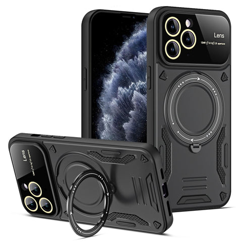 Large Window MagSafe Holder Phone Case, For iPhone 12 Pro Max, For iPhone 12 Pro, For iPhone 11 Pro Max, For iPhone 11, For iPhone 11 Pro