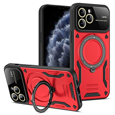 Large Window MagSafe Holder Phone Case, For iPhone 12 Pro Max, For iPhone 12 Pro, For iPhone 11 Pro Max, For iPhone 11, For iPhone 11 Pro