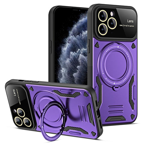 Large Window MagSafe Holder Phone Case, For iPhone 12 Pro Max, For iPhone 12 Pro, For iPhone 11 Pro Max, For iPhone 11, For iPhone 11 Pro