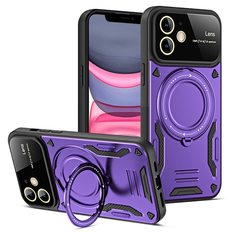 Large Window MagSafe Holder Phone Case, For iPhone 12 Pro Max, For iPhone 12 Pro, For iPhone 11 Pro Max, For iPhone 11, For iPhone 11 Pro