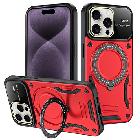 Large Window MagSafe Holder Phone Case, For iPhone 16 Pro Max, For iPhone 16 Pro, For iPhone 16 Plus, For iPhone 16, For iPhone 15 Pro Max, For iPhone 15 Pro, For iPhone 15 Plus, For iPhone 15