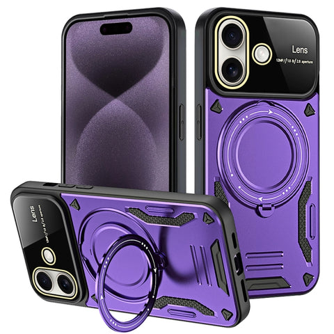Large Window MagSafe Holder Phone Case, For iPhone 16 Pro Max, For iPhone 16 Pro, For iPhone 16 Plus, For iPhone 16, For iPhone 15 Pro Max, For iPhone 15 Pro, For iPhone 15 Plus, For iPhone 15