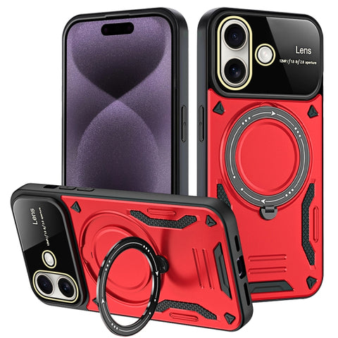 Large Window MagSafe Holder Phone Case, For iPhone 16 Pro Max, For iPhone 16 Pro, For iPhone 16 Plus, For iPhone 16, For iPhone 15 Pro Max, For iPhone 15 Pro, For iPhone 15 Plus, For iPhone 15