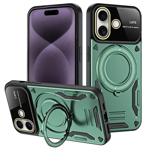 Large Window MagSafe Holder Phone Case, For iPhone 16 Pro Max, For iPhone 16 Pro, For iPhone 16 Plus, For iPhone 16, For iPhone 15 Pro Max, For iPhone 15 Pro, For iPhone 15 Plus, For iPhone 15