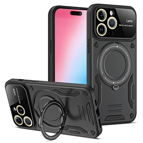 Large Window MagSafe Holder Phone Case, For iPhone 16 Pro Max, For iPhone 16 Pro, For iPhone 16 Plus, For iPhone 16, For iPhone 15 Pro Max, For iPhone 15 Pro, For iPhone 15 Plus, For iPhone 15