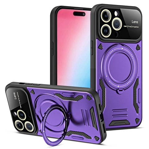 Large Window MagSafe Holder Phone Case, For iPhone 16 Pro Max, For iPhone 16 Pro, For iPhone 16 Plus, For iPhone 16, For iPhone 15 Pro Max, For iPhone 15 Pro, For iPhone 15 Plus, For iPhone 15