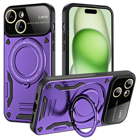 Large Window MagSafe Holder Phone Case, For iPhone 16 Pro Max, For iPhone 16 Pro, For iPhone 16 Plus, For iPhone 16, For iPhone 15 Pro Max, For iPhone 15 Pro, For iPhone 15 Plus, For iPhone 15