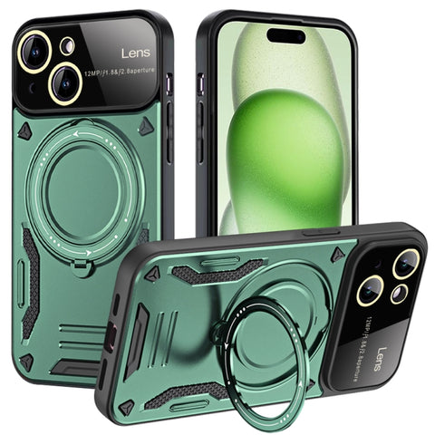 Large Window MagSafe Holder Phone Case, For iPhone 16 Pro Max, For iPhone 16 Pro, For iPhone 16 Plus, For iPhone 16, For iPhone 15 Pro Max, For iPhone 15 Pro, For iPhone 15 Plus, For iPhone 15