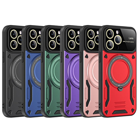 Large Window MagSafe Holder Phone Case, For iPhone 16 Pro Max, For iPhone 16 Pro, For iPhone 16 Plus, For iPhone 16, For iPhone 15 Pro Max, For iPhone 15 Pro, For iPhone 15 Plus, For iPhone 15