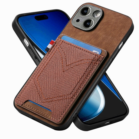 Denim Texture Leather Skin Phone Case with Card Slot, For iPhone 15 Pro Max, For iPhone 15 Pro, For iPhone 15 Plus, For iPhone 15, For iPhone 14 Pro, For iPhone 14 Pro Max