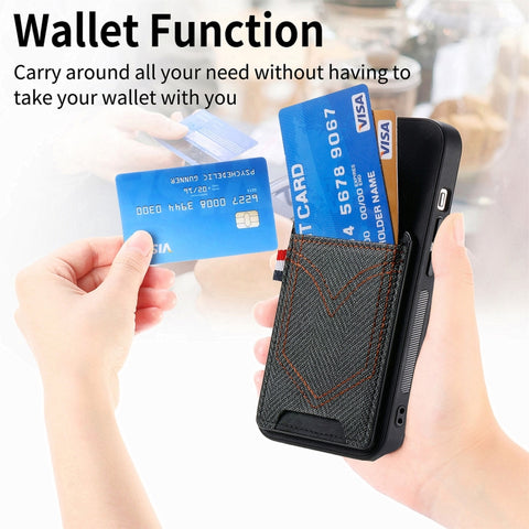 Denim Texture Leather Skin Phone Case with Card Slot, For iPhone 15 Pro Max, For iPhone 15 Pro, For iPhone 15 Plus, For iPhone 15, For iPhone 14 Pro, For iPhone 14 Pro Max