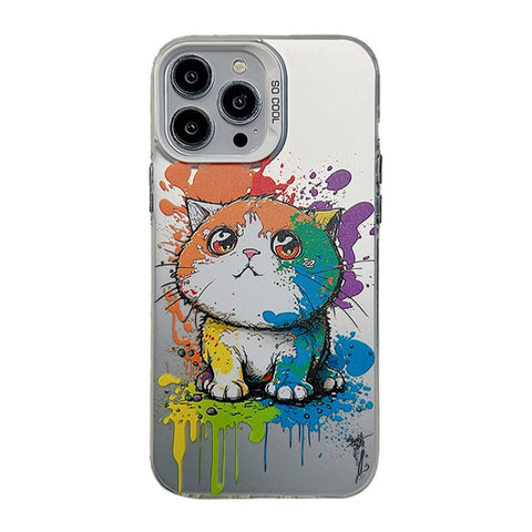 Cute Animal Pattern Series PC + TPU Phone Case, For iPhone 13 Pro, For iPhone 13, For iPhone 12, For iPhone 12 Pro Max