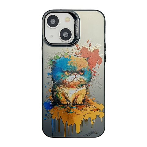 Cute Animal Pattern Series PC + TPU Phone Case, For iPhone 14, For iPhone 15 Pro Max, For iPhone 14 Pro, For iPhone 15 Pro