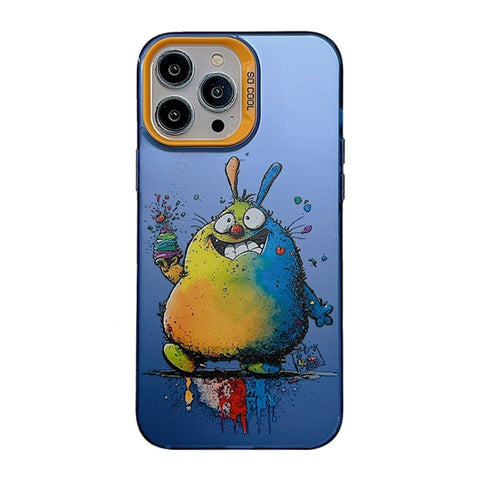 Cute Animal Pattern Series PC + TPU Phone Case, For iPhone 14, For iPhone 15 Pro Max, For iPhone 14 Pro, For iPhone 15 Pro