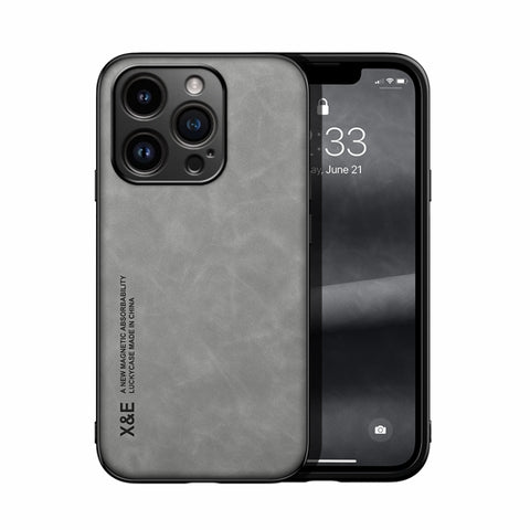 Skin Feel Magnetic Leather Back Phone Case, For iPhone 18 Pro / 17 Pro, For iPhone 18 Pro Max / 17 Pro Max, For iPhone 17e / 16e, For iPhone 17, For iPhone Air, For iPhone 16 Pro Max, For iPhone 16 Pro, For iPhone 15 Pro Max, iPhone 15 Pro             ...