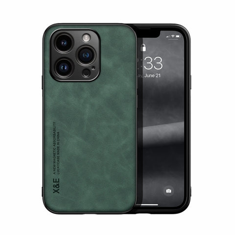 Skin Feel Magnetic Leather Back Phone Case, For iPhone 18 Pro / 17 Pro, For iPhone 18 Pro Max / 17 Pro Max, For iPhone 17e / 16e, For iPhone 17, For iPhone Air, For iPhone 16 Pro Max, For iPhone 16 Pro, For iPhone 15 Pro Max, iPhone 15 Pro             ...