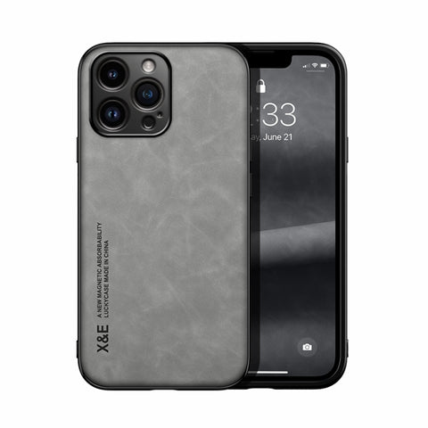 Skin Feel Magnetic Leather Back Phone Case, For iPhone 18 Pro / 17 Pro, For iPhone 18 Pro Max / 17 Pro Max, For iPhone 17e / 16e, For iPhone 17, For iPhone Air, For iPhone 16 Pro Max, For iPhone 16 Pro, For iPhone 15 Pro Max, iPhone 15 Pro             ...
