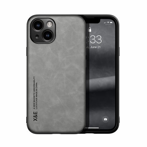 Skin Feel Magnetic Leather Back Phone Case, For iPhone 18 Pro / 17 Pro, For iPhone 18 Pro Max / 17 Pro Max, For iPhone 17e / 16e, For iPhone 17, For iPhone Air, For iPhone 16 Pro Max, For iPhone 16 Pro, For iPhone 15 Pro Max, iPhone 15 Pro             ...