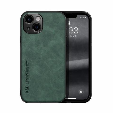 Skin Feel Magnetic Leather Back Phone Case, For iPhone 18 Pro / 17 Pro, For iPhone 18 Pro Max / 17 Pro Max, For iPhone 17e / 16e, For iPhone 17, For iPhone Air, For iPhone 16 Pro Max, For iPhone 16 Pro, For iPhone 15 Pro Max, iPhone 15 Pro             ...