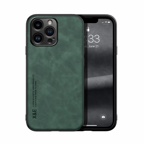 Skin Feel Magnetic Leather Back Phone Case, For iPhone 18 Pro / 17 Pro, For iPhone 18 Pro Max / 17 Pro Max, For iPhone 17e / 16e, For iPhone 17, For iPhone Air, For iPhone 16 Pro Max, For iPhone 16 Pro, For iPhone 15 Pro Max, iPhone 15 Pro             ...