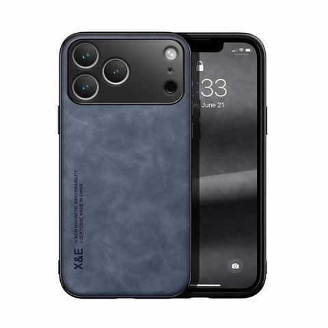 Skin Feel Magnetic Leather Back Phone Case, For iPhone 18 Pro / 17 Pro, For iPhone 18 Pro Max / 17 Pro Max, For iPhone 17e / 16e, For iPhone 17, For iPhone Air, For iPhone 16 Pro Max, For iPhone 16 Pro, For iPhone 15 Pro Max, iPhone 15 Pro             ...
