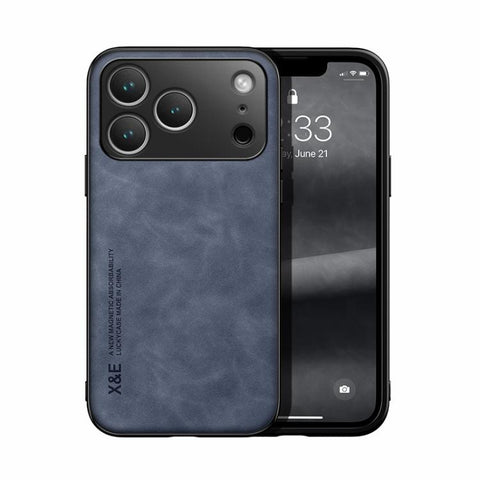 Skin Feel Magnetic Leather Back Phone Case, For iPhone 18 Pro / 17 Pro, For iPhone 18 Pro Max / 17 Pro Max, For iPhone 17e / 16e, For iPhone 17, For iPhone Air, For iPhone 16 Pro Max, For iPhone 16 Pro, For iPhone 15 Pro Max, iPhone 15 Pro             ...