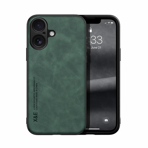 Skin Feel Magnetic Leather Back Phone Case, For iPhone 18 Pro / 17 Pro, For iPhone 18 Pro Max / 17 Pro Max, For iPhone 17e / 16e, For iPhone 17, For iPhone Air, For iPhone 16 Pro Max, For iPhone 16 Pro, For iPhone 15 Pro Max, iPhone 15 Pro             ...