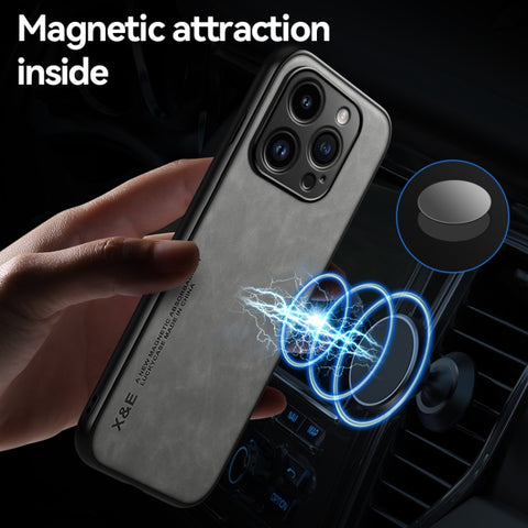 Skin Feel Magnetic Leather Back Phone Case, For iPhone 18 Pro / 17 Pro, For iPhone 18 Pro Max / 17 Pro Max, For iPhone 17e / 16e, For iPhone 17, For iPhone Air, For iPhone 16 Pro Max, For iPhone 16 Pro, For iPhone 15 Pro Max, iPhone 15 Pro             ...