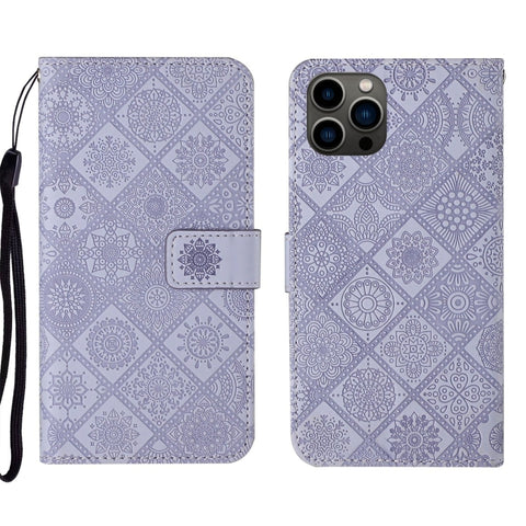 Ethnic Style Embossed Pattern Leather Phone Case, For iPhone 15 Pro, For iPhone 15 Plus, For iPhone 15