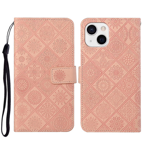 Ethnic Style Embossed Pattern Leather Phone Case, For iPhone 15 Pro, For iPhone 15 Plus, For iPhone 15