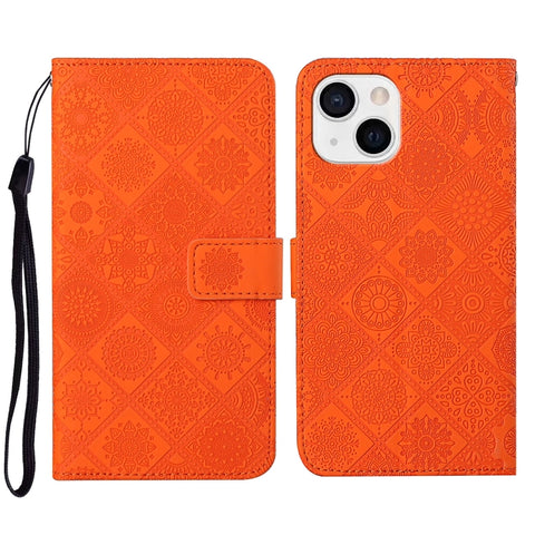 Ethnic Style Embossed Pattern Leather Phone Case, For iPhone 15 Pro, For iPhone 15 Plus, For iPhone 15